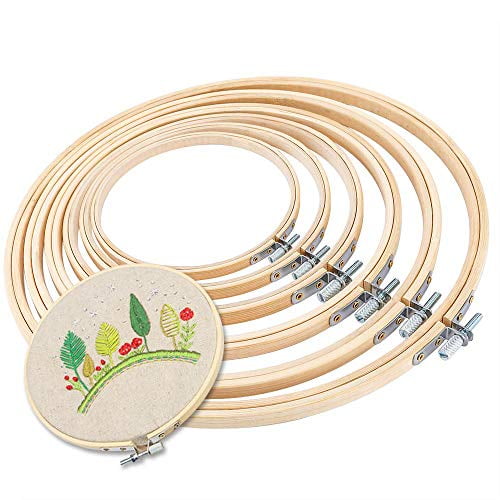 Wooden Frame Hoop Bamboo Ring Hand Embroidery Wreath Cross Stitch Crafts 13-30cm Wooden Frame Hoop Bamboo Ring Hand Embroidery Wreath Cross Stitch Crafts 13-30cm